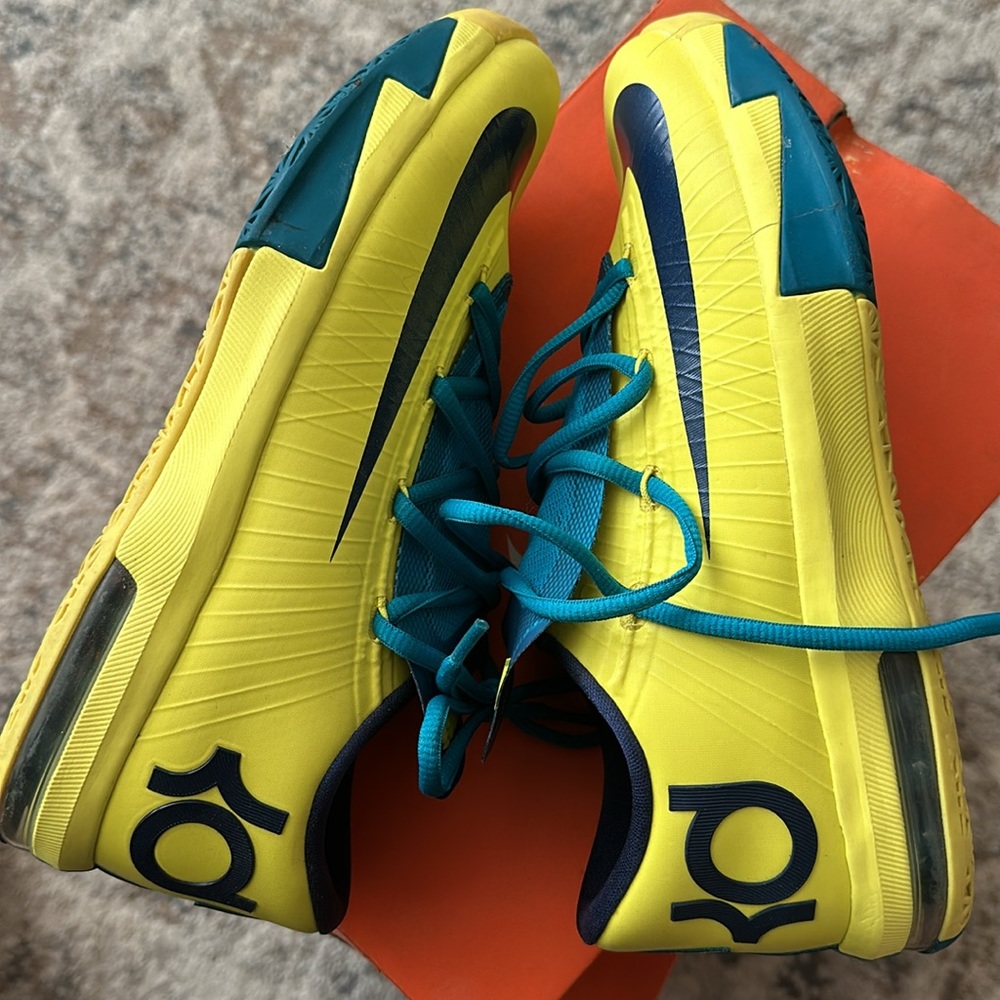 Nike KD VI (GS) 6Y Sonic Yellow/Mid Navy. - Picture 3 of 6